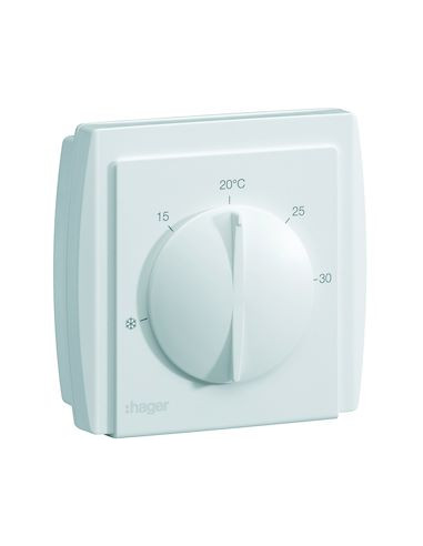 Thermostat ambiance à membrane multi-tension chauffe-eau chauffage sortie inverseur 10A 230V HAGER 54185