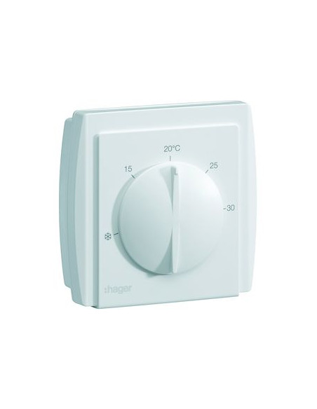 Thermostat ambiance à membrane multi-tension chauffe-eau chauffage sortie inverseur 10A 230V HAGER 54185