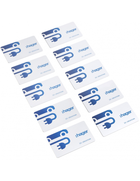 Lot de 10 badges RFID format carte HAGER XVA420