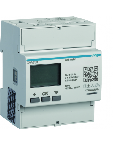 Compteur tri gestion dyn. et optim. sol. witty one + XVA245 witty plus et flow HAGER XVA630