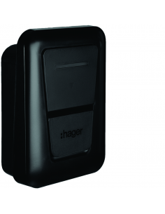 witty pro borne de recharge IP54 1x 7,4/22kW 1P/3P T2+RFID+WEB APP+OCPP+MID HAGER XVL122SLM