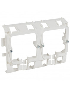 Support Mosaic 4 modules pour pose sur plinthe DLP 80x20mm ou 120x20mm blanc LEGRAND 031693