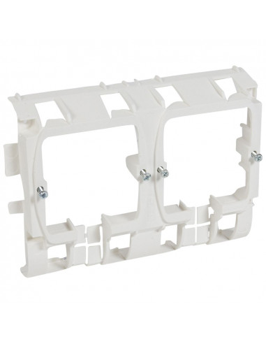 Support Mosaic 4 modules pour pose sur plinthe DLP 80x20mm ou 120x20mm blanc LEGRAND 031693