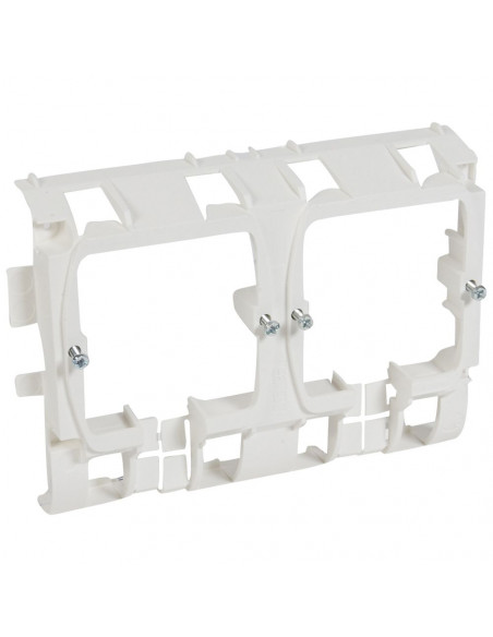 Support Mosaic 4 modules pour pose sur plinthe DLP 80x20mm ou 120x20mm blanc LEGRAND 031693