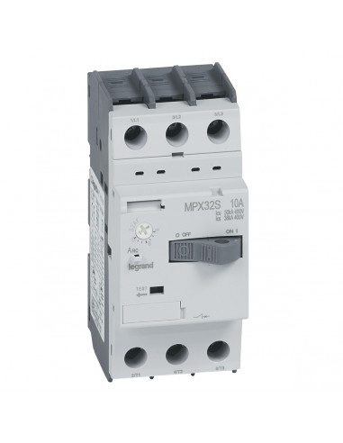 Disjoncteur moteur magnétothermique MPX³32S réglage thermique 6A à 10A pouvoir de coupure 50kA en 415V LEGRAND 417310