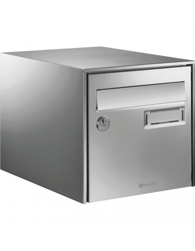 Boîte aux lettres individuelle Loft inox Gris inox Double face DECAYEUX 125250