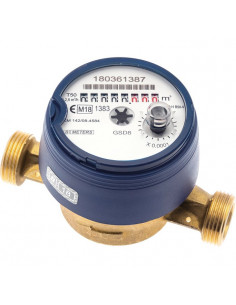 Compteur divisionnaire pour télérelevage Modèle eau froide DN 15 3/4" Mâle Mâle SFERACO S1741015 2