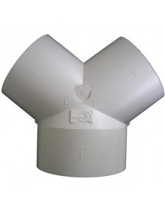 Dérivation en PVC à 3 piquages D80 mm S&P (UNELVENT) 867680