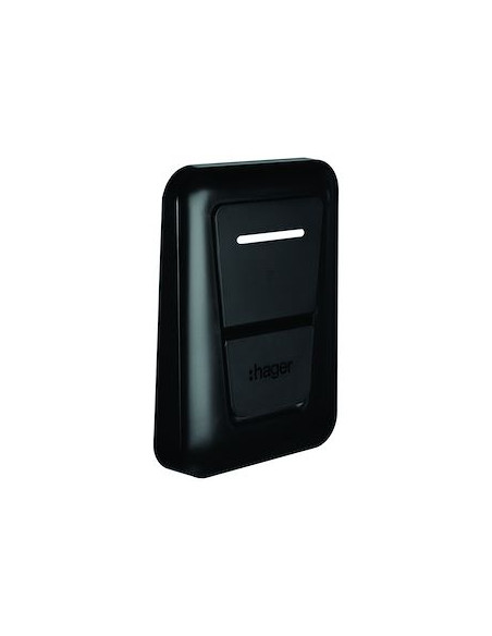 Witty one pièce détachée Couvercle de finition noir graphite pour witty XVR1xx HAGER XVS120