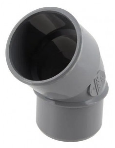 Coude mâle femelle 45° diamètre 40mm NICOLL CH4 2