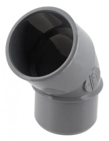 Coude mâle femelle 45° diamètre 40mm NICOLL CH4