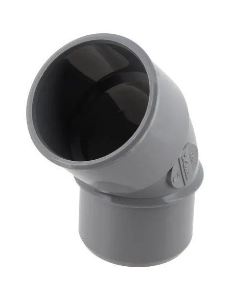 Coude mâle femelle 45° diamètre 40mm NICOLL CH4