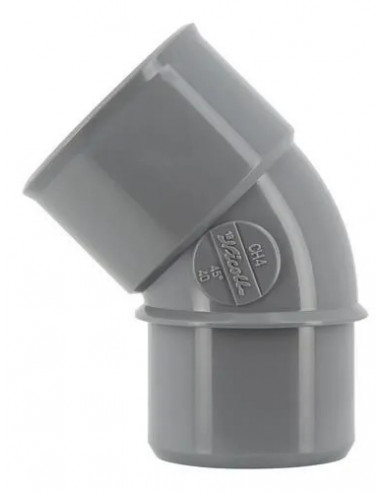 Coude mâle femelle 45° diamètre 40mm NICOLL CH4