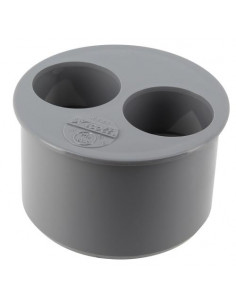 Tampon de réduction pour adaptation sur tube mâle-femelle ø93/40/40mm NICOLL TT44 2