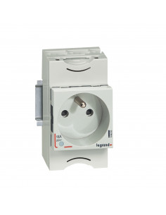 Prise de courant modulaire 10A à 16A 250V~ 2P+T à éclips et à voyant 2,5 modules LEGRAND 004283 2