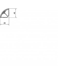 Moulure d'angle EK40040 H.40mm l.40mm L.2500mm Pure Blanche HAGER EK4004009016 2