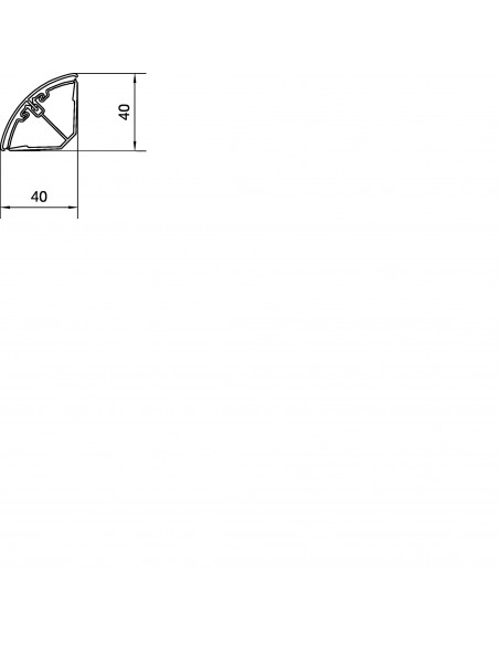 Moulure d'angle EK40040 H.40mm l.40mm L.2500mm Pure Blanche HAGER EK4004009016