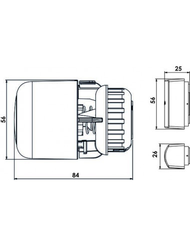 Tête thermostatique à distance Aero RA VT0,2 DANFOSS 015G4592