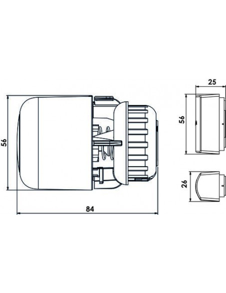 Tête thermostatique à distance Aero RA VT0,2 DANFOSS 015G4592