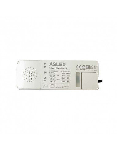 DRIVER CTC CHOIX DE PUISSANCE 22/24/28/30W DIMMABLE ASLED DCTC30WS