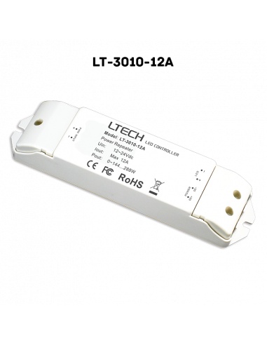AMPLIFICATEUR POUR RUBAN LED BLANC TENSION 12V-24V ASLED LT-3010-12A