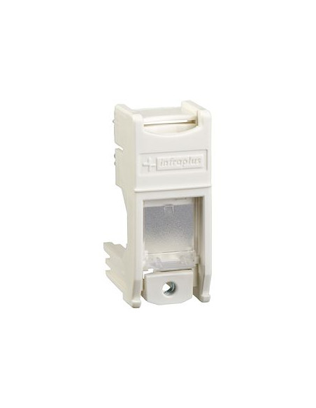 Support multiplus pour RJ45 S-ONE adaptable blanc avec volet  SCHNEIDER VDI9900