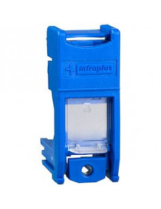 Infraplus-MP Support multiplus pour RJ45 S-ONE adaptable bleu avec volet SCHNEIDER VDI9901