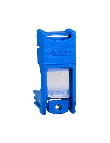 Infraplus-MP Support multiplus pour RJ45 S-ONE adaptable bleu avec volet SCHNEIDER VDI9901