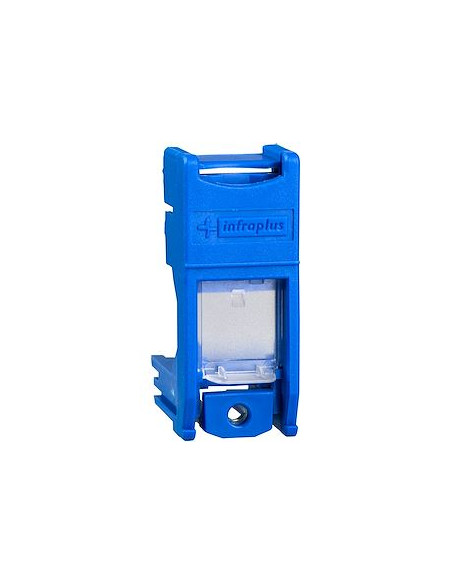Infraplus-MP Support multiplus pour RJ45 S-ONE adaptable bleu avec volet SCHNEIDER VDI9901