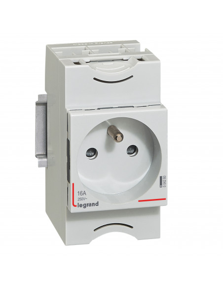 Prise de courant modulaire 10A à 16A 250V 2P+T à éclips 2,5 modules LEGRAND 004280