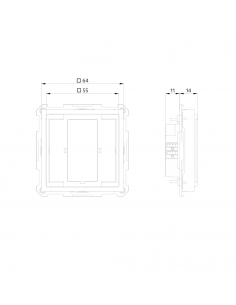 PB2-KNX-ST Module 2 boutons poussoir pour KNX LUXOMATnet 93172 2
