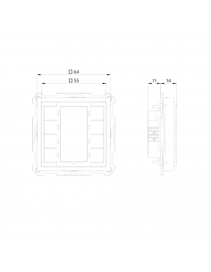 PB8-KNX-ST module 8 boutons poussoir pour KNX LUXOMATnet 93178 2
