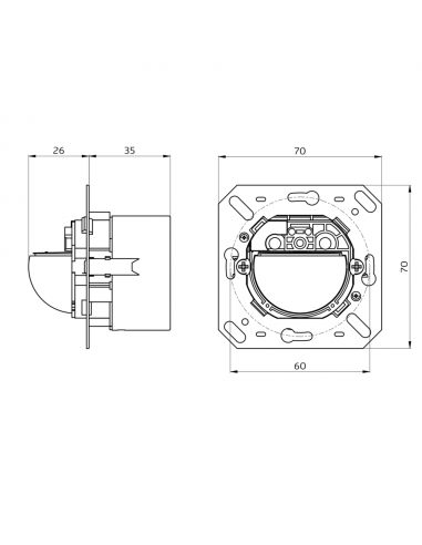 Indoor 180-KNXs-ST sans cadre détecteur présence mural 180° KNX Secure LUXOMATnet 93524