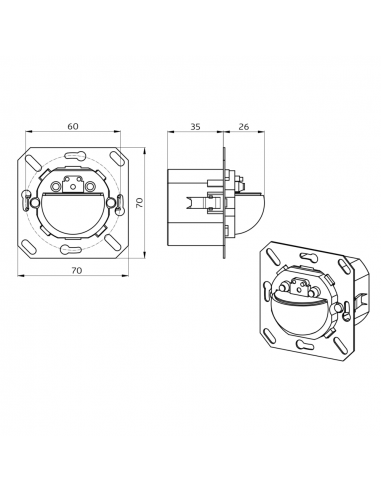 Indoor 180-KNXs-DX sans cadre détecteur mural T°C + Micro +HCL KNX Secure LUXOMATnet 93525