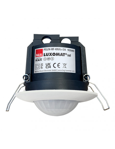 PD2N-KNXs-DX-FP détecteur présence KNX RF +T°C + Micro + HCL faux plaf. Ø10 m LUXOMATnet 93580