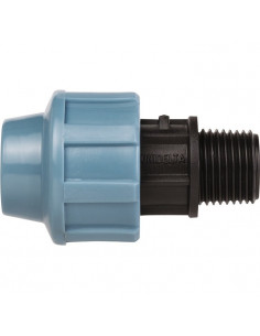 Raccord droit Polypropylène À serrage extérieur Mâle-Femelle 25 M20X27 UNIDELTA URF253/4 2