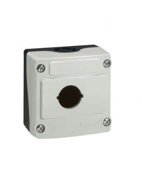 Boîte à boutons vide Osmoz 1 trou - gris LEGRAND 024200