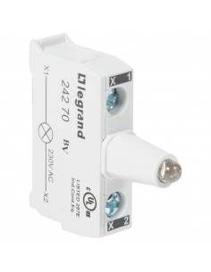 Bloc lumineux LEDs Osmoz pour boîte à boutons raccordement à vis 230V~ blanc LEGRAND 024270