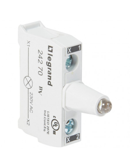 Bloc lumineux LEDs Osmoz pour boîte à boutons raccordement à vis 230V~ blanc LEGRAND 024270