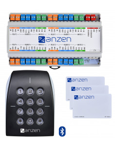 Pack contrôle d'accès 1 centrale 1 lect. BT OSDP avec clavier codé + 3 badges AZPACKBLUEAC AIPHONE 180002