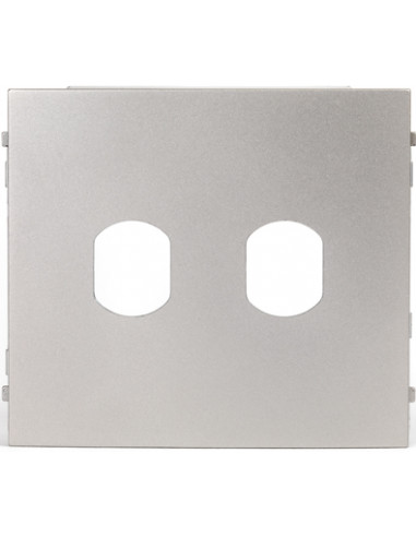 Façade préperçée en zamak 2 trous pour gt GFBP4 AIPHONE 120350