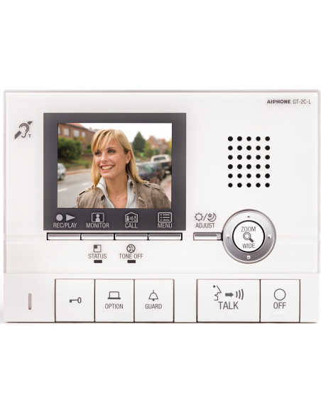 Moniteur mains libres avec boucle magnétique zoom & mémoire pour gamme gt GT2CL AIPHONE 200001