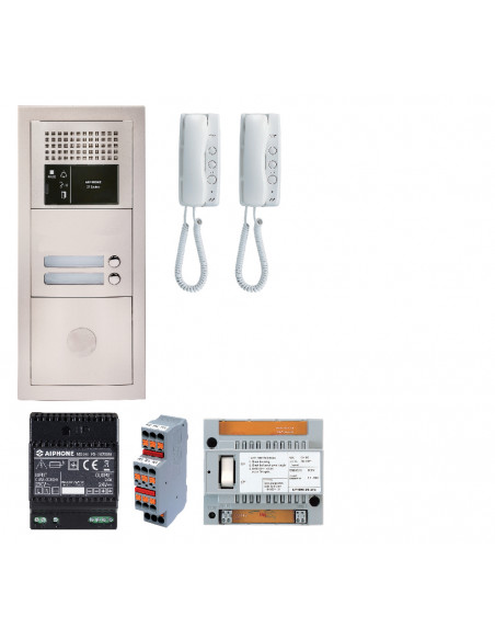 Pack audio 2 bp encastré module vigik centrale 2 gt1d & alim.  GTBA2E AIPHONE 200373