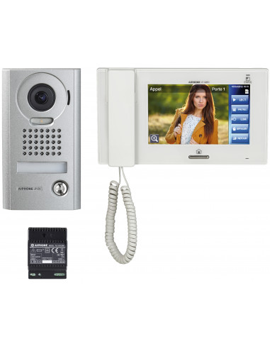 Kit vidéo saillie 1 platine jpdv 1 moniteur jp4med & 1 alimentation ps2420d JPS4AEDV AIPHONE 130318