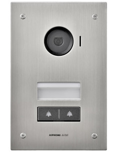 Platine JV vidéo encastrée avec 2 boutons d'appel pour 2 moniteurs JV1MD JV2DVF AIPHONE 130452