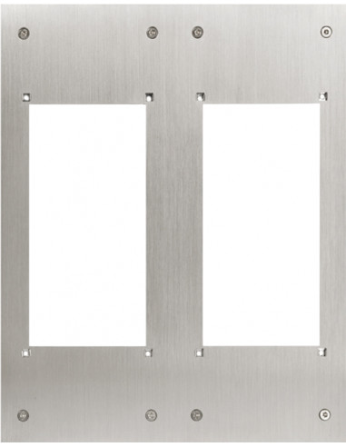 Façade inox pour intégration 2 x gf2f dans potelet pa1603 P202F AIPHONE 140006