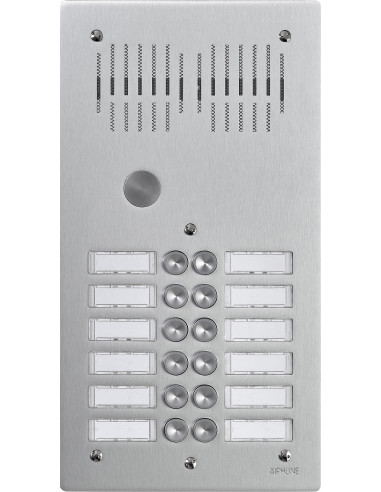 Platine de rue 12 boutons encastrée - 2 rangées hauteur 339mm PA12B AIPHONE 100905