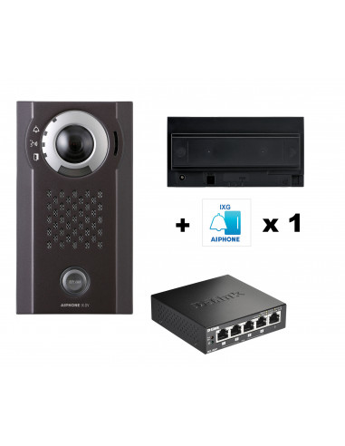 Pack IP saillie 1 licence smartphone & switch PoE inclus MSIPTELIPBX à prévoir PIXSMART AIPHONE 201020