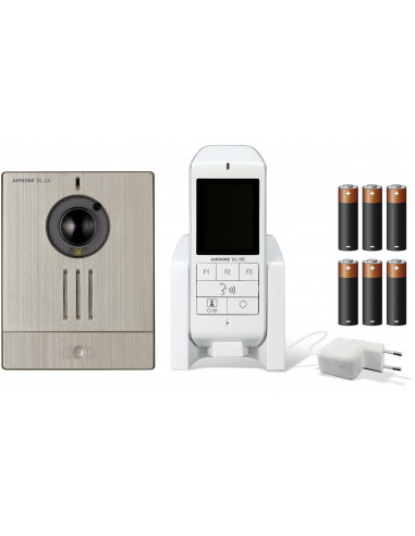 Carillon vidéo ss fil techno DECT avec 6 piles Lithium pour la platine fournies WL11B AIPHONE 130701