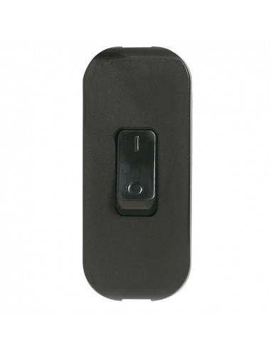 Interrupteur à bascule 2A 250V à touche de couleur et coupure bipolaire noir LEGRAND 040194